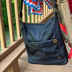 Sak black leather cross body